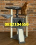Драскалка за котки, 4 нива, стабилна, светлосива, 46x41x106см, пълен комплект , снимка 1