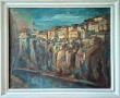 Картина, изглед от В. Търново, худ. Й.Сираков, 1998 г., снимка 1