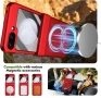 Червен Калъф за Samsung Galaxy Z Flip5 с въртящ се пръстен и стойка, снимка 5