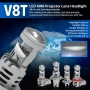 Комплект 2 LED крушки с лупа и вентилатор V8T, Plug and Play, 9005, HB3, 9000 Lm, 12V, 2 x 40W, снимка 2