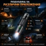 Мини мощен фенер YEMAO M52 – 1500 Лумена, 2 акумулаторни батерии, магнит и USB-C зареждане, снимка 4
