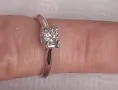 Златен пръстен с диамант, снимка 5