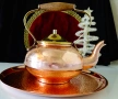Меден чайник,медна кана,чиста червена мед,печат. , снимка 15