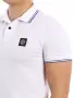 Stone Island Contrasting trimmed pique polo - мъжка тениска р-р XXL, снимка 1