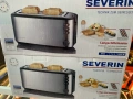 Тостер Severin AT 2509, 1400 W, 2 отделения, инокс/пластмаса, сребрист, снимка 1