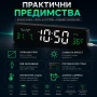 Модерен дигитален настолен часовник с термометър и голям дисплей офис електронен температура дата, снимка 2