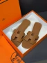 Hermes ✨ Естествена Кожа с Кутия Дамски Чехли , снимка 1