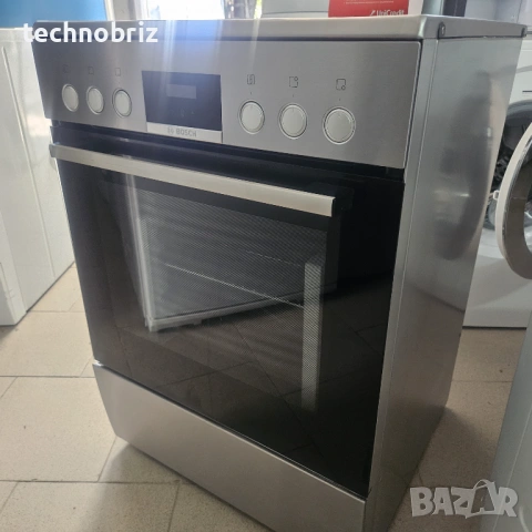 Немска иноксова свободностояща печка с керамичен плот Bosch - 3 ГОДИНИ ГАРАНЦИЯ, снимка 3 - Печки, фурни - 54791039