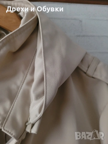 Нов тренч манто в бежов цвят със сваляща качулка , снимка 10 - Палта, манта - 54091797