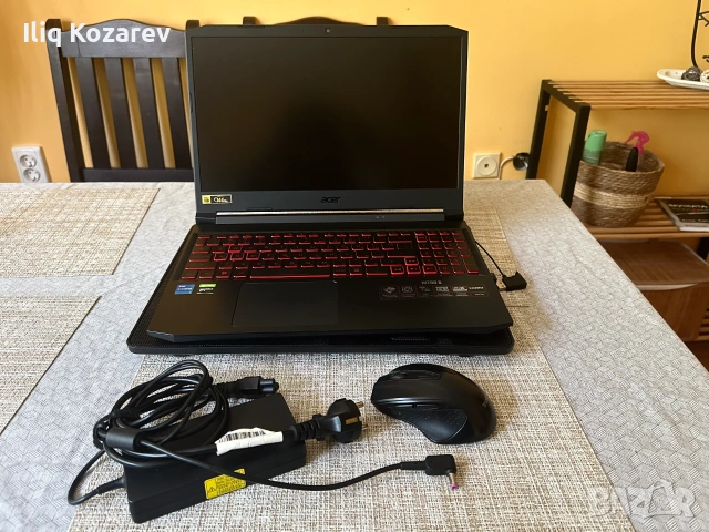 Геймърски комплект:Лаптоп Acer Nitro 5 (i5-11400H / 24GB RAM / 1TB NVMe) +Охладител и Мишка, снимка 2 - Лаптопи за игри - 55264544