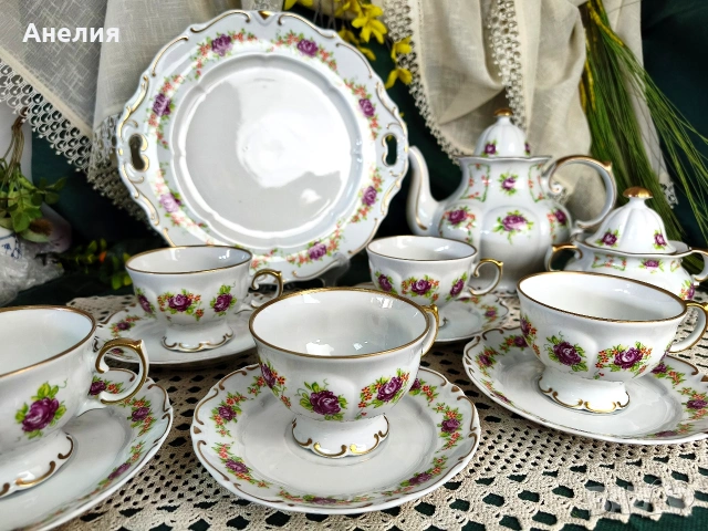 Барок и красота Lichte ГДР за ценители , снимка 2 - Чаши - 55287100