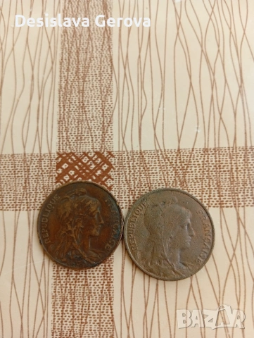 Две медни Франция-1911г.,1913г., снимка 4 - Нумизматика и бонистика - 54745740