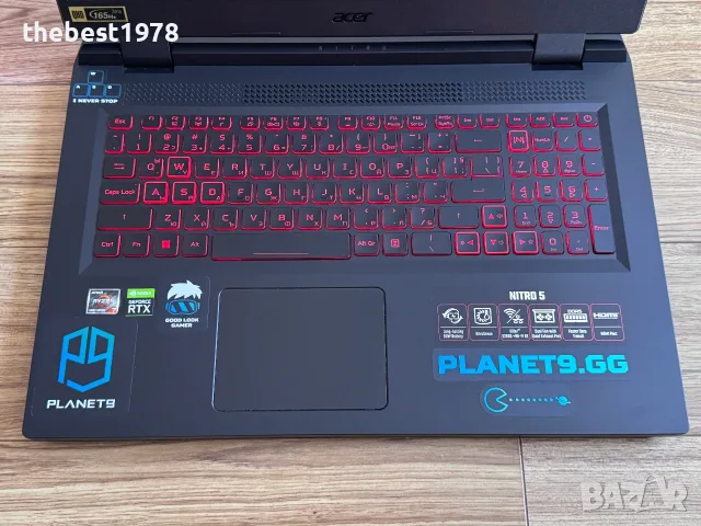 17.3 2k 165Hz 3ms Acer Nitro`Ryzen 7-6800H/RTX 3050Ti/16GB DDR5/512GB NVMe/QHD 2560x1440, снимка 5 - Лаптопи за игри - 55445179