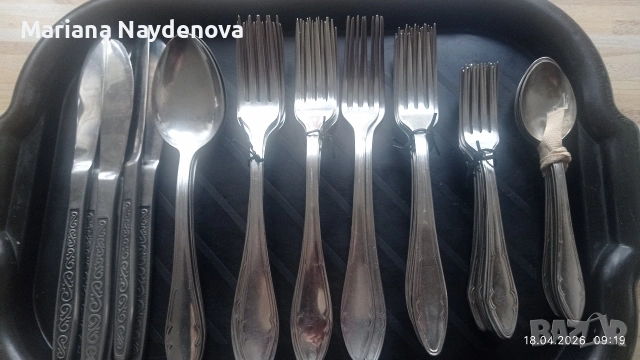 комплект прибори по 6 бр.от соца и кълцалник