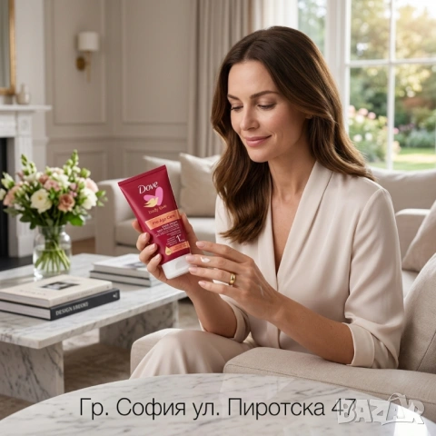 ​Dove Body Love Pro Age Care: Регенериращ крем за ръце за зряла кожа с AHA, маслиново масло Витамин