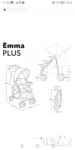 Детска количка Lionelo Emma Plus, снимка 2 - Детски колички - 55336188