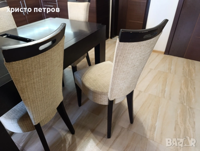 Разтегателна маса и 6 стола, снимка 5 - Маси - 54132720