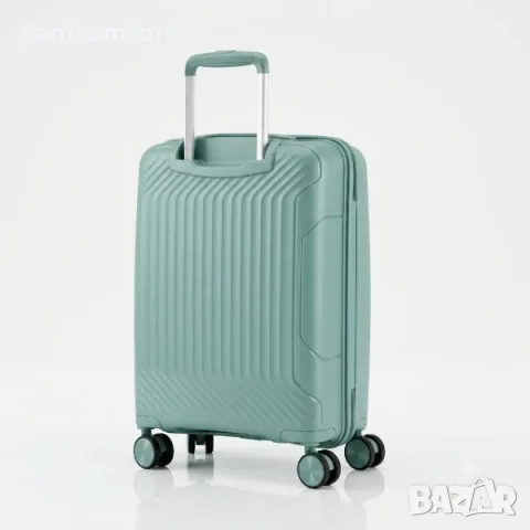 Куфар за ръчен багаж 55x40x23 PP 88001 – твърд куфар с 4 колела и TSA заключване , снимка 11 - Куфари - 55624480