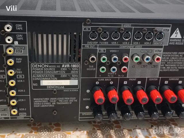 🔧 Denon AVR-1803 – Неработещ 🔧, снимка 5 - Ресийвъри, усилватели, смесителни пултове - 55211854