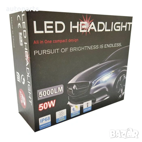 Диодни крушки 3500 H1 - 50w 2бр/к-т