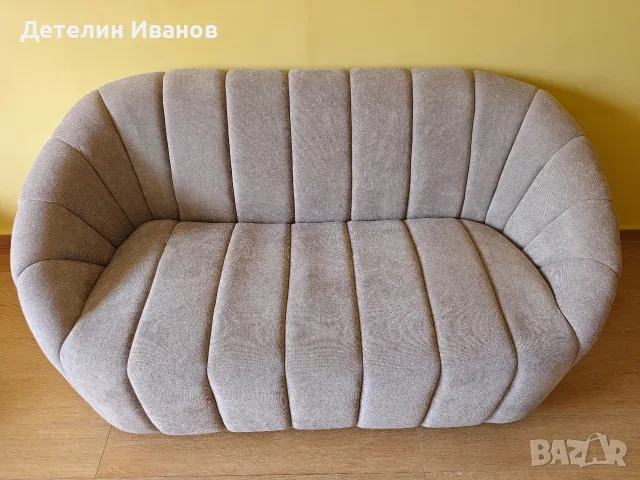 Диван JYSK HUNDIGE 2-местен, бежов, текстил, 160х73х85см, отлично състояние