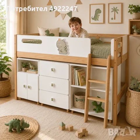 Детско  легло от МДФ  И Дърво 