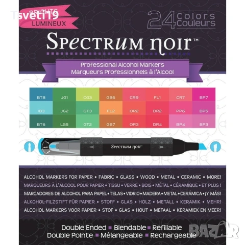 Професионални Алкохолни Маркери Spectrum noir Coloring System Brights, снимка 3 - Други - 54755950
