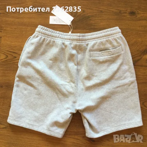 НОВИ оригинални памучни светло сиви къси гащета бермуди LACOSTE / Лакосте  размер 5 / L от САЩ, снимка 10 - Къси панталони - 55392443