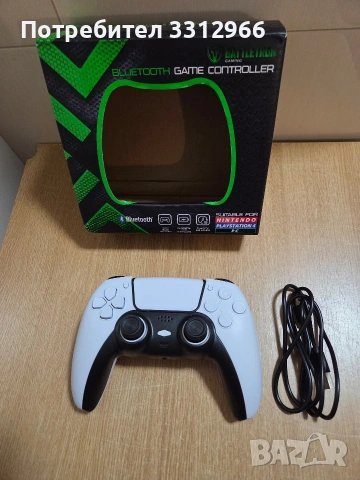 Чисто нов безжичен контролер Battletron Bluetooth, съвместим с Nintendo Switch и PlayStation 4., снимка 3 - Аксесоари - 53966543