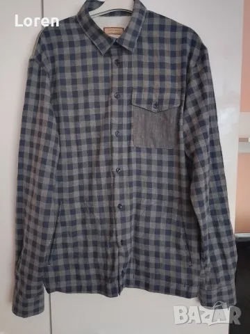*Zara men*Мъжка готина риза каре с дълъг ръкав