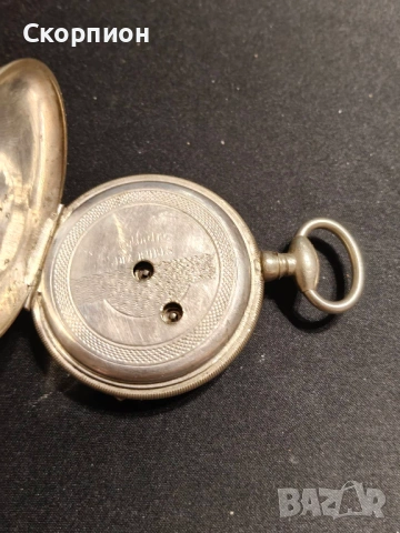 Швейцарски джобен часовник с посребрени капаци 1905г. - 10 РУБИНА , снимка 5 - Джобни - 50777361