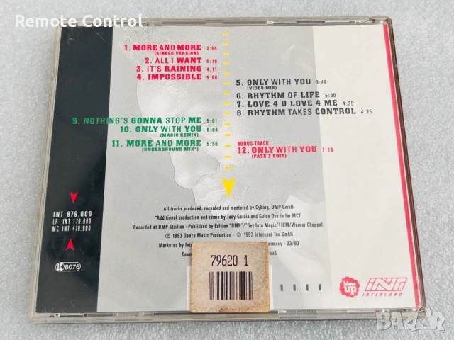 (поръчан) CD CAPTAIN HOLLYWOOD PROJECT - LOVE IS NOT SEX (1993), снимка 3 - CD дискове - 54560045