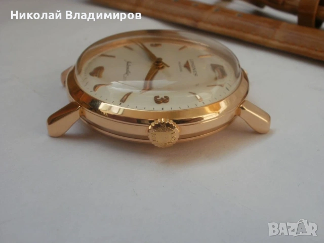 Longines автоматичен 18 к.масивно златен часовник мъжки ръчен, снимка 5 - Мъжки - 55112171