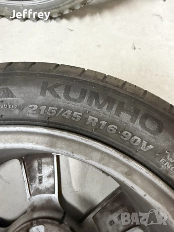 Оригинални алуминиеви джанти Skoda Rapid 16” + 3 гуми Kumho | 7J ET46, снимка 5 - Гуми и джанти - 55327496