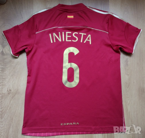 #6 Iniesta Spain - юношеска футболна тениска на Испания