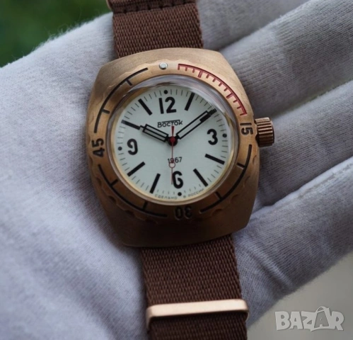 Нов Vostok amphibia 1967 Bronze automatic, 200м, снимка 3 - Мъжки - 54986749