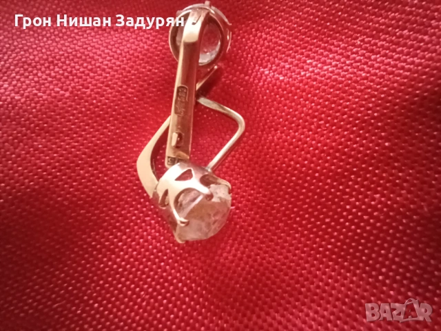 Продавам  златни  обеци руско злато , снимка 3 - Обеци - 54336581