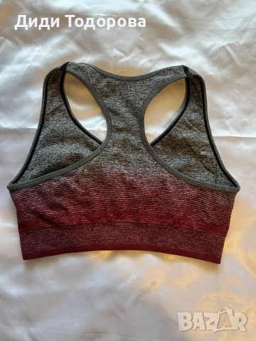 Спортно безшевно бюстие / спортен сутиен с омбре ефект, размер L/XL, снимка 2 - Корсети, бюстиета, топове - 55420456