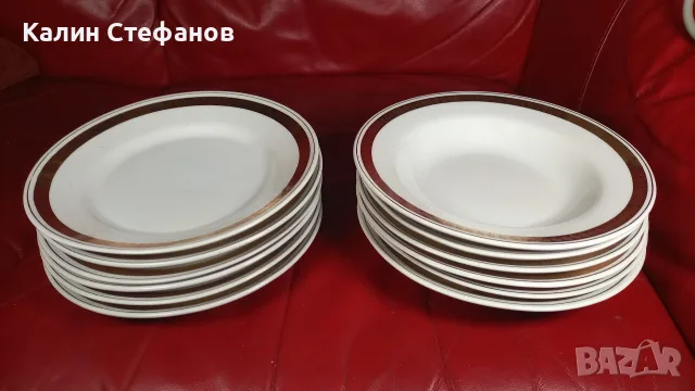Комплект порцеланови чинии Разград, супа, основно по 6 бр плюс допълнителни