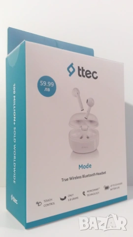 Bluetooth слушалки ttec Mode, неотваряни, снимка 2 - Bluetooth слушалки - 54083585