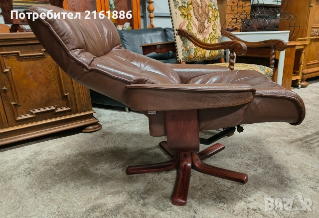 Relax кресло от естествена кожа , снимка 2 - Дивани и мека мебел - 54642924