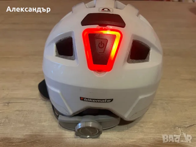 Каска с вградена LED светлина Bikemate SP55.3 Размер S , снимка 4 - Велосипеди - 55571591