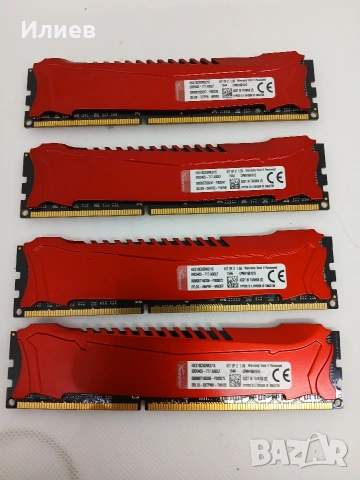 ​RAM памет 32GB (4x8GB) DDR3 1600MHz Kingston HyperX Savage CL9 (Два кита 2х8GB), снимка 2 - RAM памет - 55175269