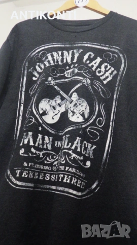 JOHNNY CASH MAN in BLACK Тениска, снимка 2 - Тениски - 54798449