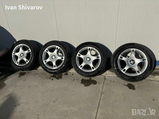 Джанти със зимни гуми за Seat 5x100 16'', снимка 2 - Гуми и джанти - 54100986