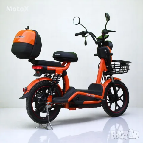 Електрически двуместен скутер – велосипед  със 18″ гуми, 750W, 48V/20Ah, снимка 4 - Мотоциклети и мототехника - 55376575