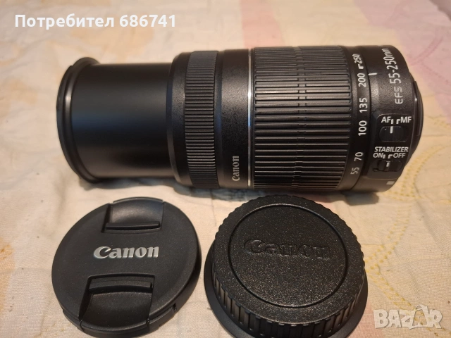 Обектив Canon EF-S 55-250 mm 1:4-5,6 IS II, снимка 2 - Обективи и филтри - 55238857