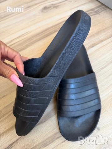 Оригинални черни мъжки чехли Adidas ! 46 н, снимка 10 - Мъжки чехли - 51229066