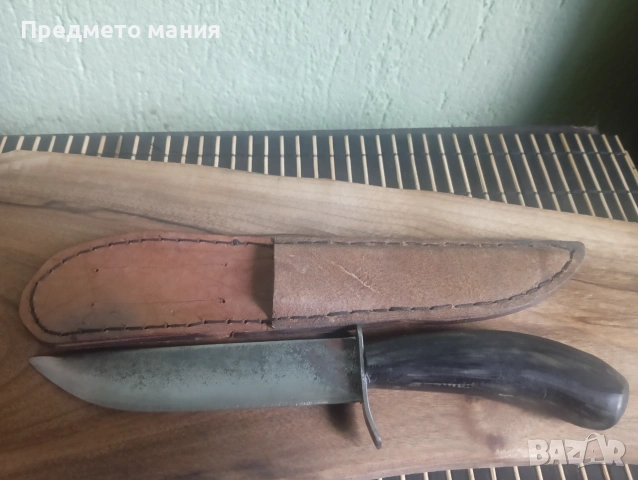 Ръчно изработен нож с дръжка от биволски рог
