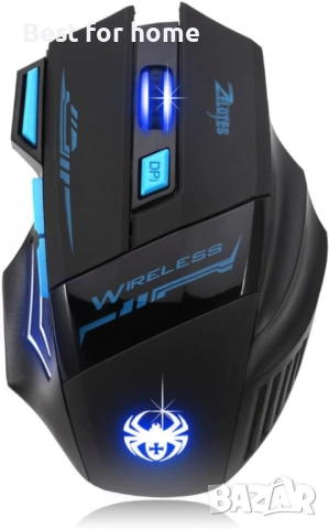 Безжична оптична геймърска мишка Lychee, 2.4GHZ 4 DPI регулируема USB геймърска мишка с Fire Key , снимка 5 - Клавиатури и мишки - 54893081
